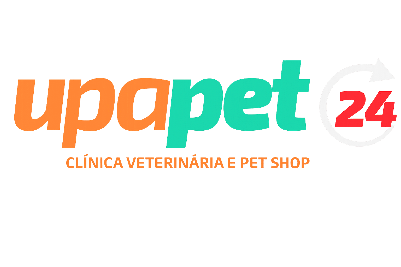 Letreiro iluminado da UpaPet 24 horas